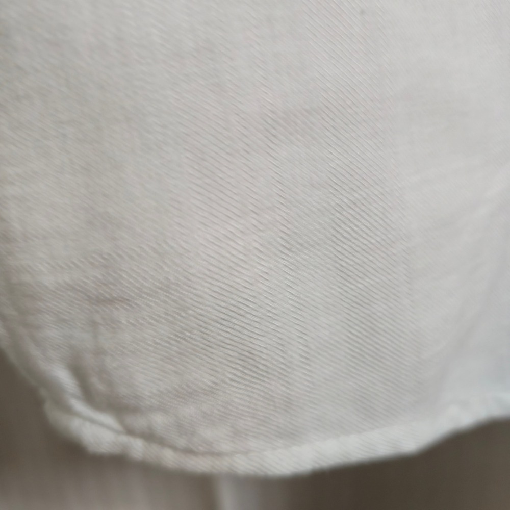 bobi Los Angeles Womens L Cotton White ButtonUp Blouse Dolman short Sleeve Shirt - Picture 10 of 12